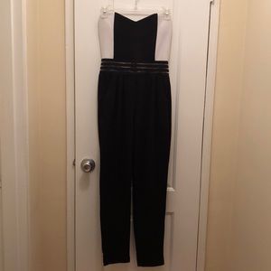 Long strapless romper